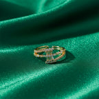 Golden Starburst Adjustable Ring GWR -82