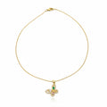 Multicolor Butterfly CZ Gold Necklace GWN -137