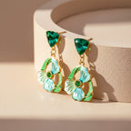 Emerald Floral Drop Earrings GWE -229