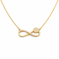 Gold Pave Infinity Floral Women Necklace GWN -140