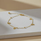 Gold Rose Charm Anklet GWA -55