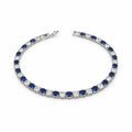 Blue & White Crystal Tennis Bracelet GWB -71