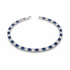 Blue & White Crystal Tennis Bracelet GWB -71