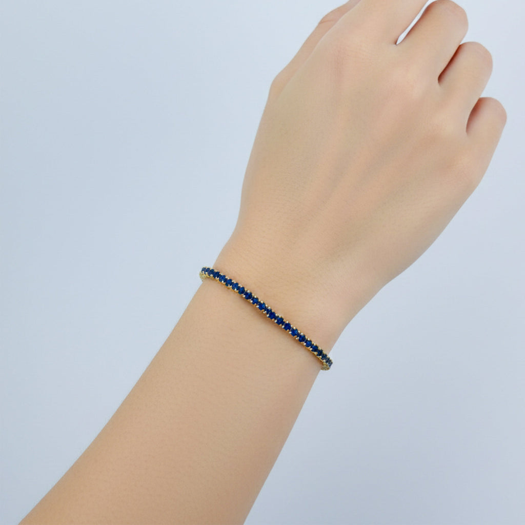 Royal Blue Sapphire Tennis Bracelet GWB -81