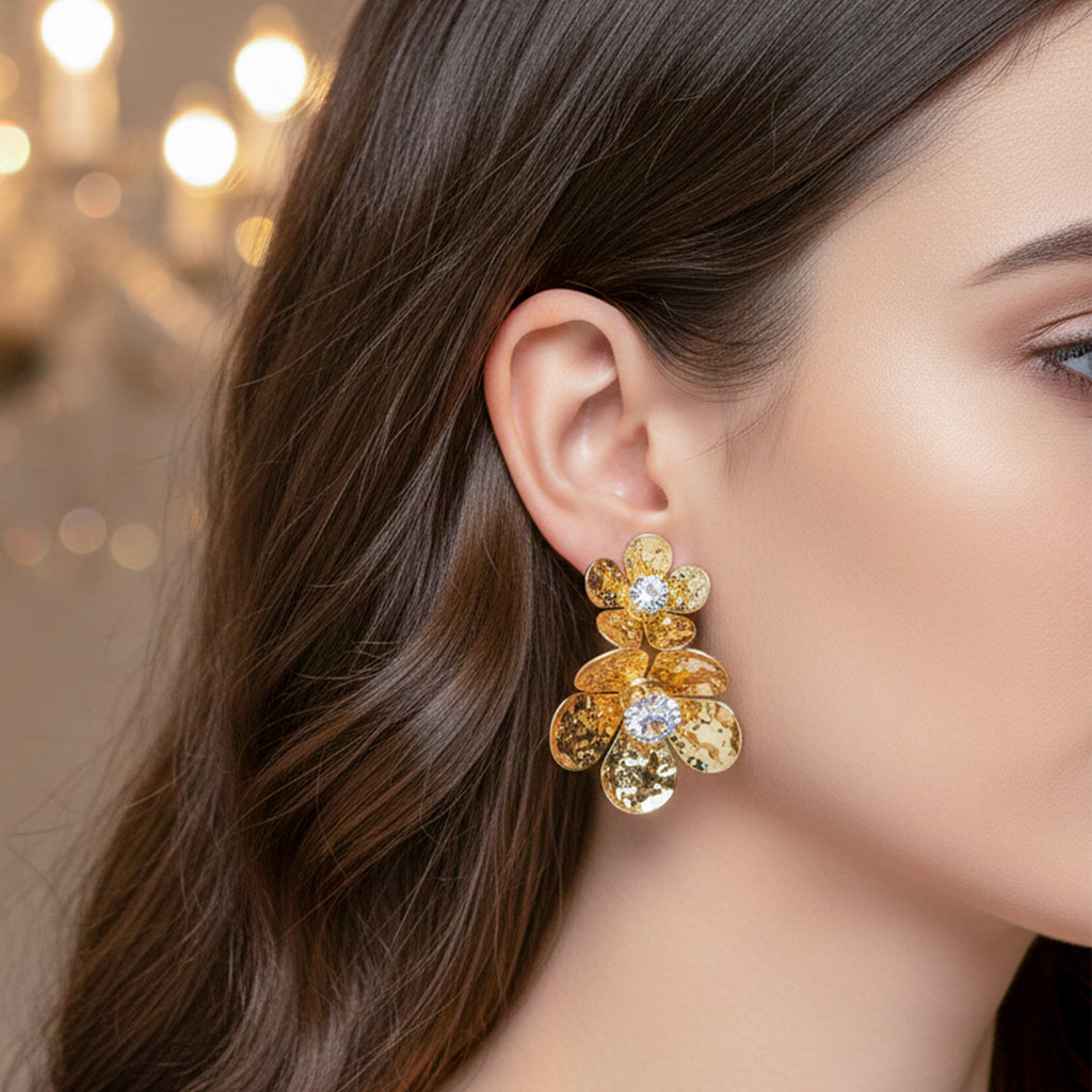 Floral Drop Earrings GWE -164