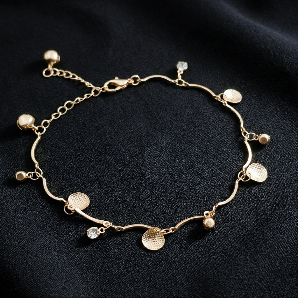 Gold Dangle Charm Anklet GWA -29