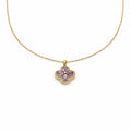 Lavender Blossom Pendant Necklace GWN -97
