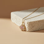 Pink Blossom Stone Pendant Necklace GWN -109