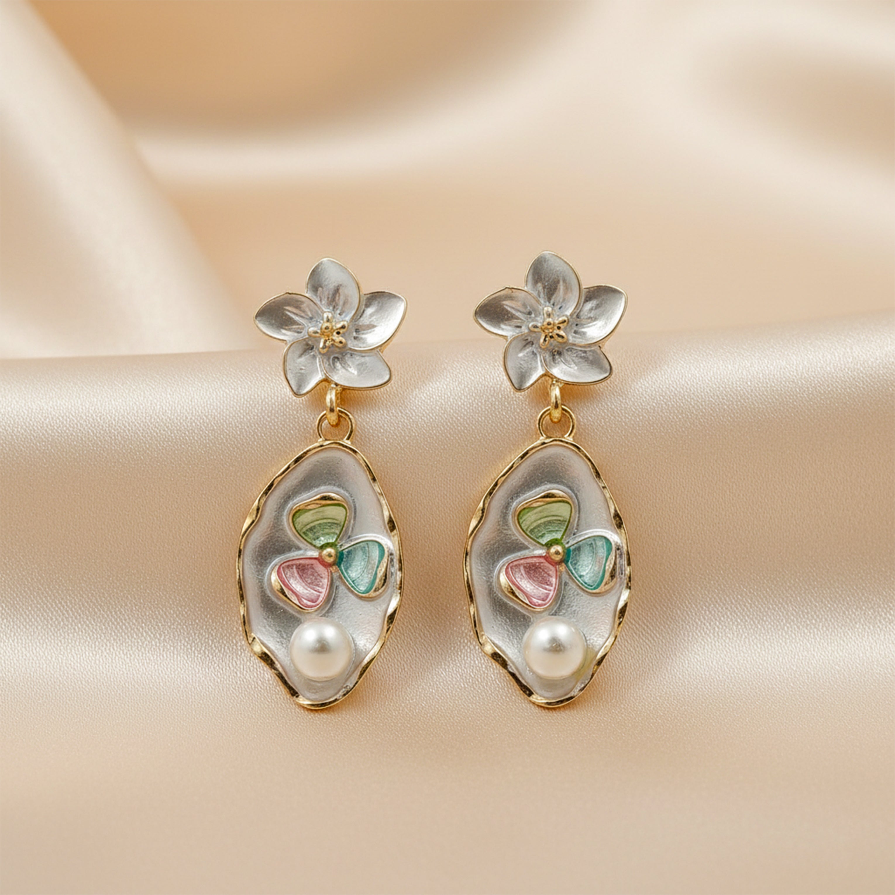 Floral Pearl Earrings GWE -196