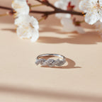 Silver Wave Sparkle Ring GWR -21
