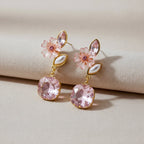 Blush Floral Crystal Earrings GWE -235