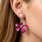 Pink flora Earrings GWE -202