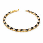 Black & Clear Crystal Tennis Bracelet GWB -78