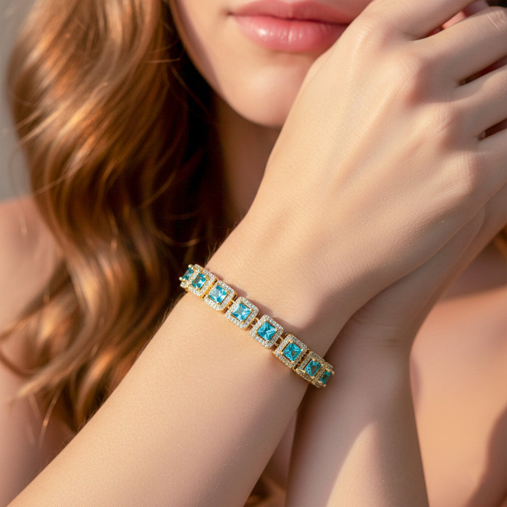 Gold Blue Bracelet GWB -142