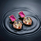Purple & Heart, Butterfly Earrings GWE -216