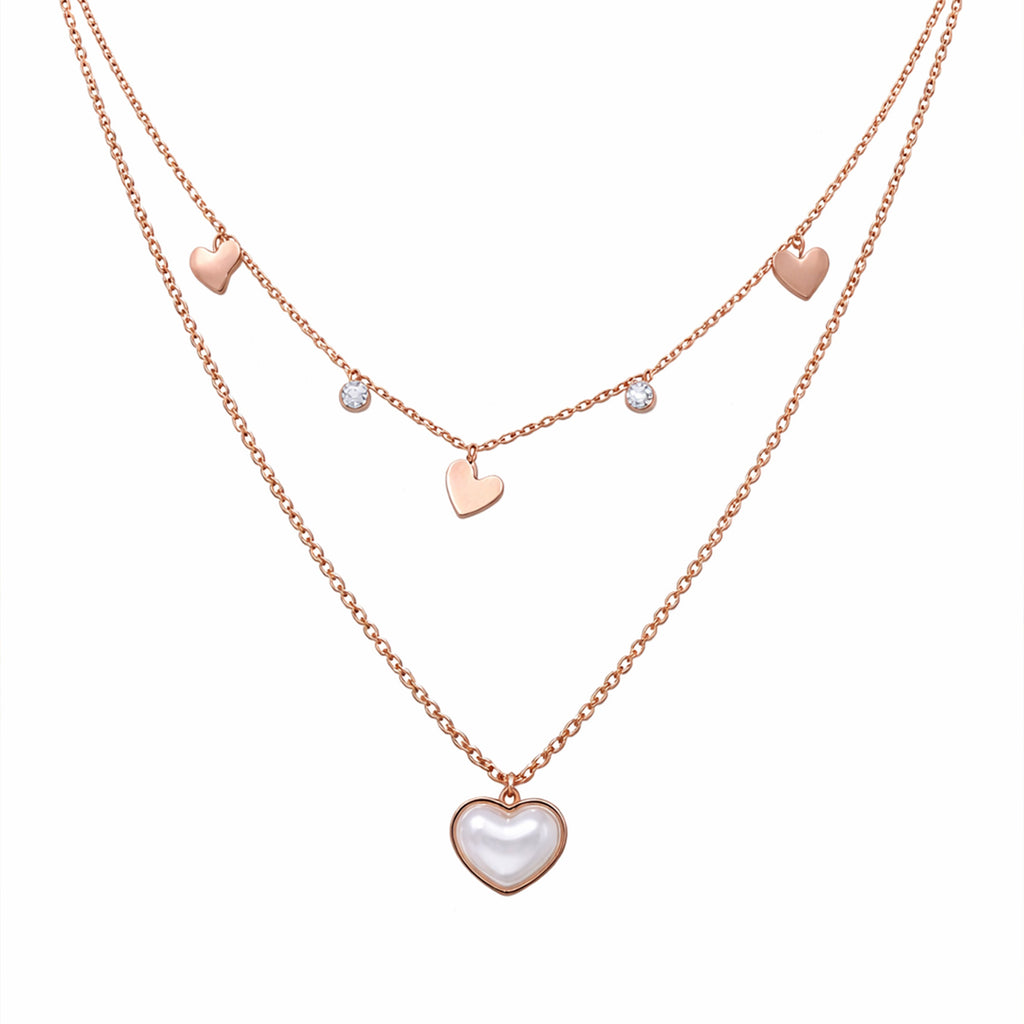 Hearts in Harmony Dual Layer Necklace GWN -23