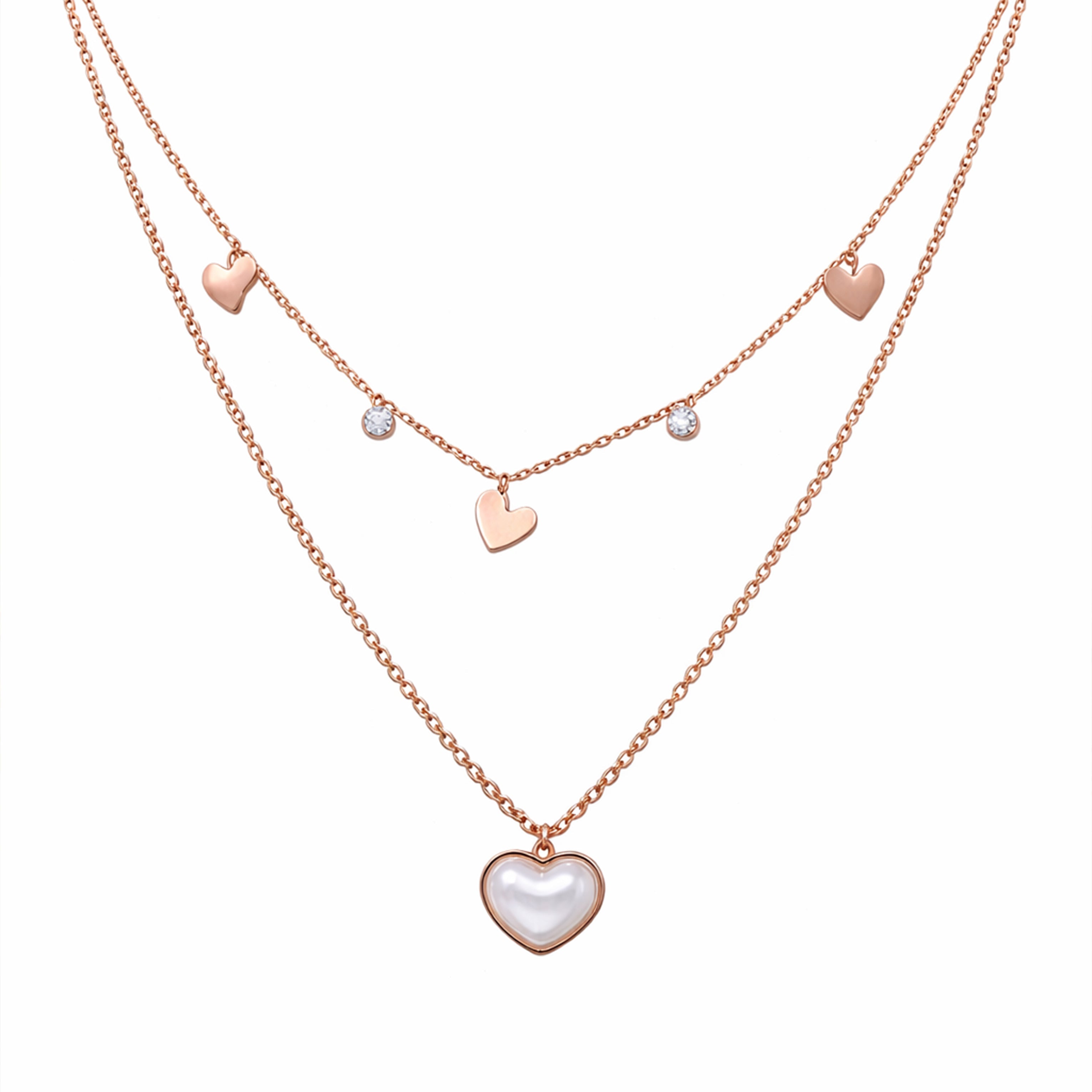 Hearts in Harmony Dual Layer Necklace GWN -23
