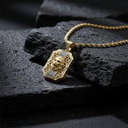 Men’s Lion Shield Pendant Chain GMP -4