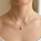 Flower Crystal Pendant Necklace GWN -100
