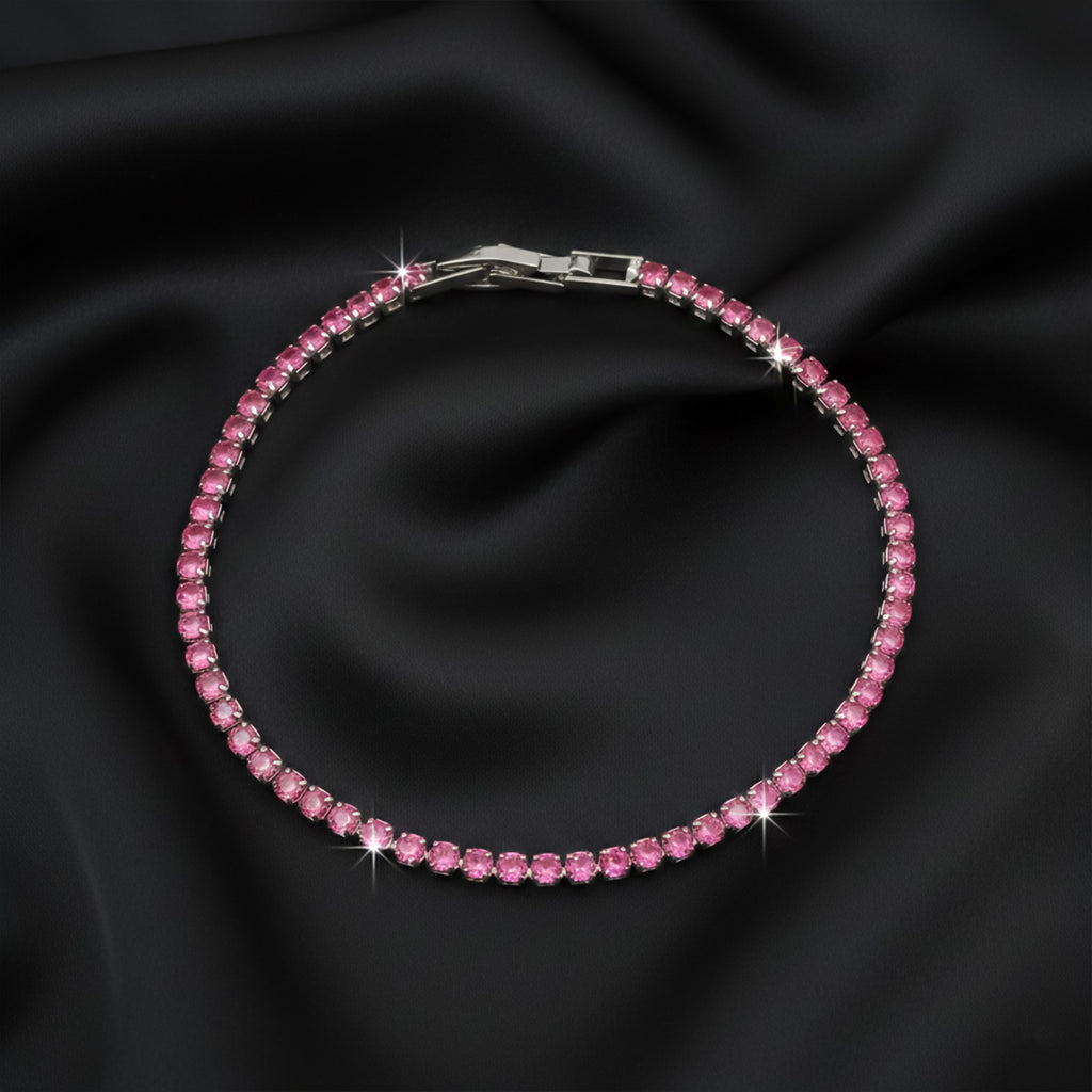Pink Sapphire Tennis Bracelet GWB -58
