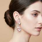 Blush Floral Crystal Earrings GWE -235