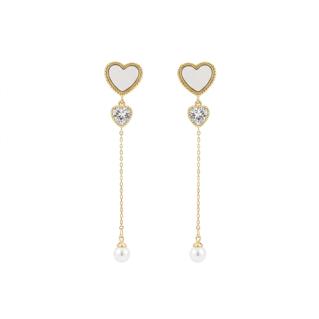 Pearl Chain Drop Earrings GWE -87