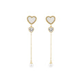 Pearl Chain Drop Earrings GWE -87