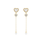 Pearl Chain Drop Earrings GWE -87