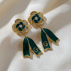 Emerald Bloom Drop Earrings GWE -60