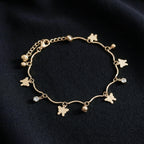Gold Butterfly Charm Anklet GWA -44