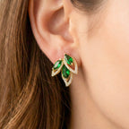 Green Marquise Earrings GWE -171
