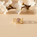 Royal Blush Halo Wrap Ring GWR -46