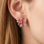 Crystal Flower Stud Earrings GWE -160