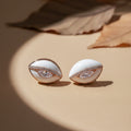 WibeStone Cowrie Stud Earrings – Coastal Elegance Collection