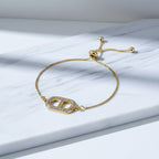 Gold Initial Adjustable Bracelet GWB -166