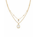 Gold Layered Paperclip Chain Women Necklace GWN -131