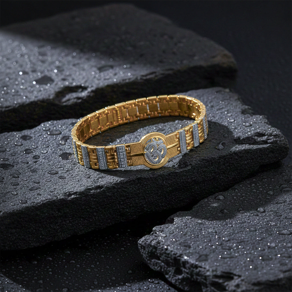 Men’s Om Symbol Two-Tone Bracelet GMB -4