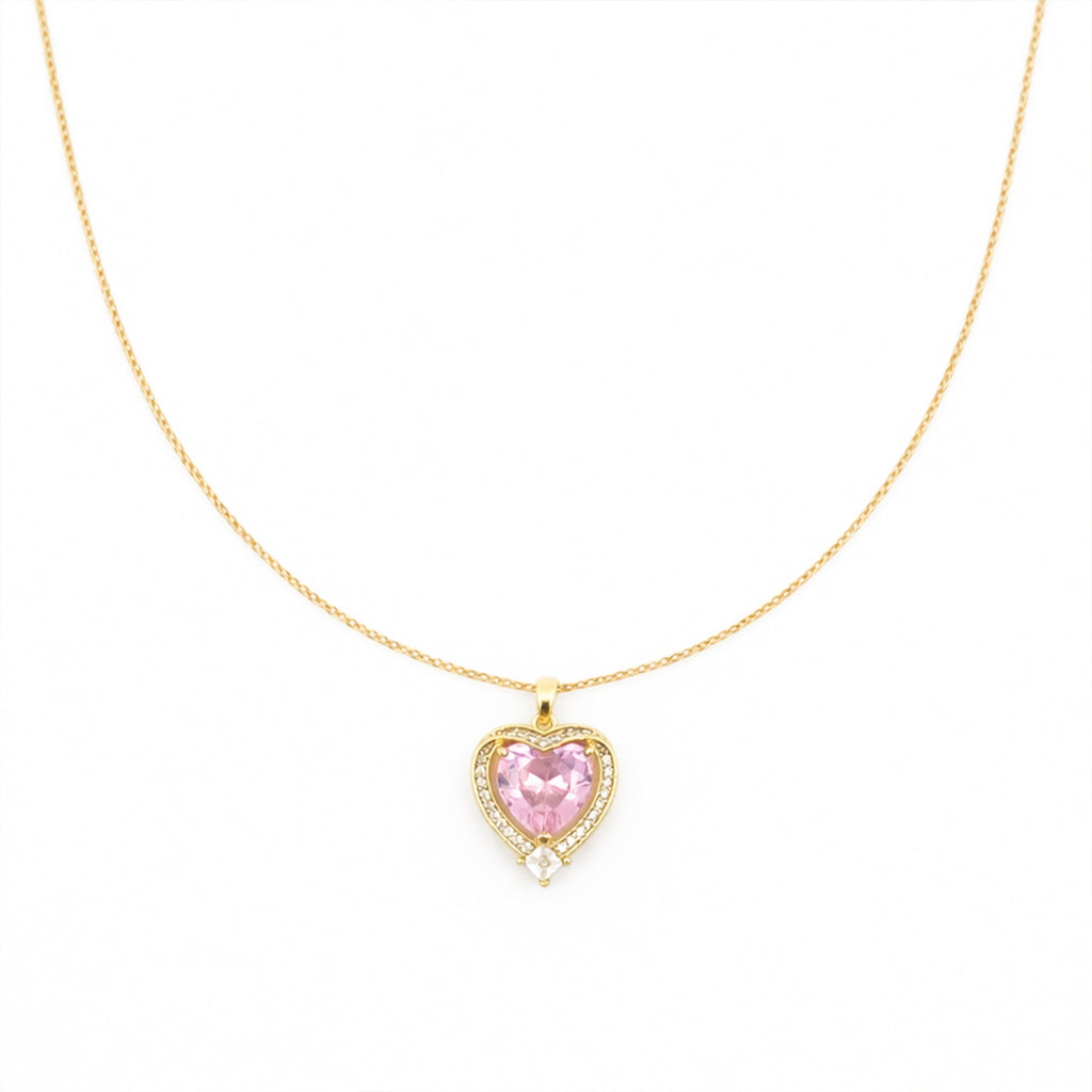 Heart Crystal Pendant Necklace GWN -141