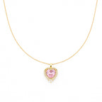 Heart Crystal Pendant Necklace GWN -141
