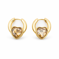 Heart Gold Hoop Earrings GWE -67