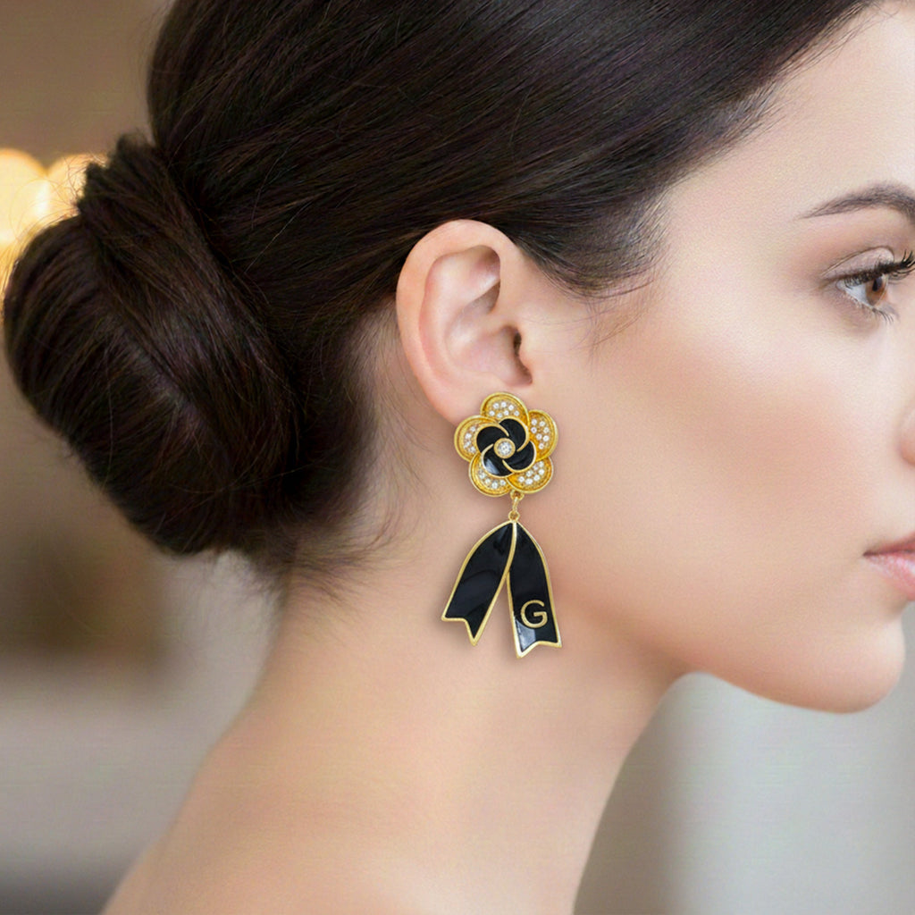 Midnight Bloom Drop Earrings GWE -61