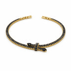 Black Stone Bow Bracelet GWB -126