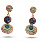 Enamel Circle Earrings GWE -199