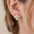 Pearl Bloom Stud Earrings GWE -107