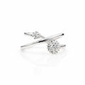 Silver Halo Solitaire Ring GWR -87
