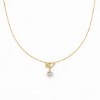 Solitaire Charm Pendant Necklace GWN -129