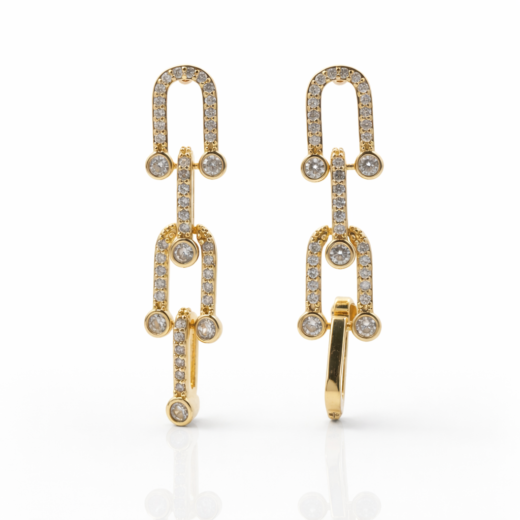 Gold Chain Earrings GWE -125