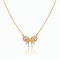 Gold Coquette Bow Women Necklace GWN -154
