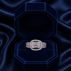Pink Crystal Buckle Ring GWR -52