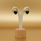 Midnight Heart Gold Hoop Earrings GWE -66